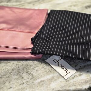 Choosy Women's Pink and Black Striped Jeans